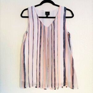 🍍 Worthington Colorful Vertical Stripe Tank Top S